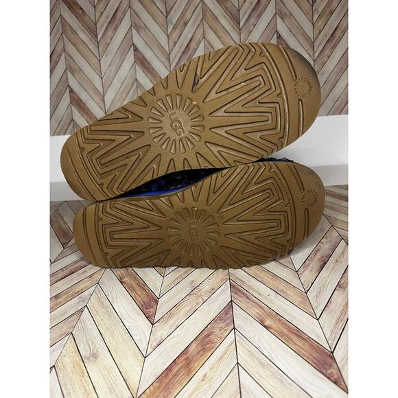 UGG Classic Short Sequin Winter Boots with Plush Wool Lining Blue Women's Size 7 - Picture 13 of 13